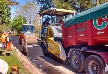 Continúan los trabajos de pavimentación ejecutados por la Municipalidad de Escobar