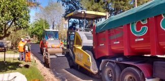 Continúan los trabajos de pavimentación ejecutados por la Municipalidad de Escobar