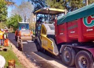 Continúan los trabajos de pavimentación ejecutados por la Municipalidad de Escobar