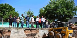 Ariel Sujarchuk supervisó las obras de la pileta semiolímpica de Ingeniero Maschwitz y del microestadio de Garín