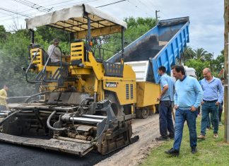 Avanzan las obras de asfalto en Belén de Escobar e Ingeniero Maschwitz