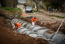 Avanzan las obras hidráulicas para prevenir inundaciones en Escobar