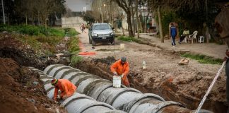 Avanzan las obras hidráulicas para prevenir inundaciones en Escobar