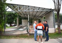 Maquinista Savio: Ariel Sujarchuk supervisó la obra de ampliación de la UDP, la instalación de 1200 luces y el nuevo gimnasio de musculación