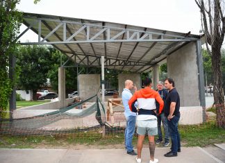 Maquinista Savio: Ariel Sujarchuk supervisó la obra de ampliación de la UDP, la instalación de 1200 luces y el nuevo gimnasio de musculación