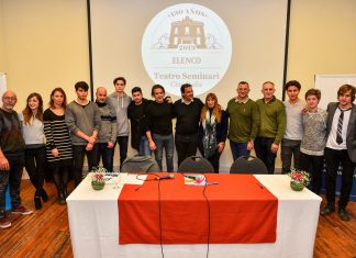 Ariel Sujarchuk y Osvaldo Laport presentaron al elenco de actores y actrices del Teatro Seminari Cine Italia