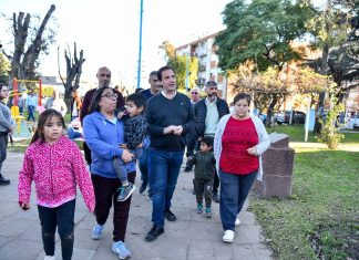 Garín: Sujarchuk recorrió nuevos asfaltos y espacios verdes remodelados