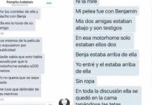 Filtran chats sobre la reacción de Pampita la noche del episodio del motorhome Filtran chats sobre la reacción de Pampita la noche del episodio del motorhome