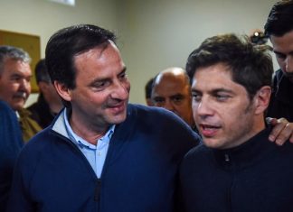 Ariel Sujarchuk acompaño a Axel kicillof y al candidato a intendente Diego Nanni, en la ciudad de Exaltación de la Cruz