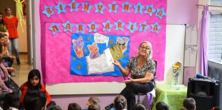 La escritora de literatura infantil Margarita Mainé visitó el jardín municipal “El Cedro”