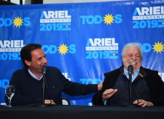 Ariel Sujarchuk y Ginés González García recorrieron el Polo Sanitario Matheu y brindaron una charla en el PES de Escobar