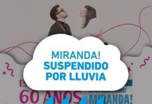 Por las condiciones climáticas se suspendió el recital de Miranda!