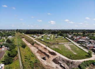 Maquinista Savio: Duplican la capacidad del reservorio hidráulico de la calle Mocoví