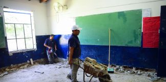 Avanzan las obras de infraestructura en 21 escuelas del distrito