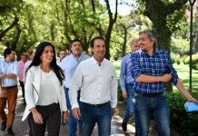 Ariel Sujarchuk recibió en Escobar a Máximo Kirchner y Luana Volnovich