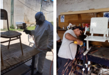 El Taller Municipal de Oficios reparó mobiliario escolar de colegios públicos del distrito