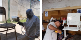 El Taller Municipal de Oficios reparó mobiliario escolar de colegios públicos del distrito