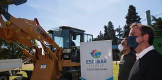 El Intendente Sujarchuk y el ministro Juan Cabandié presentaron nuevas maquinarias para potenciar el programa Escobar Sostenible