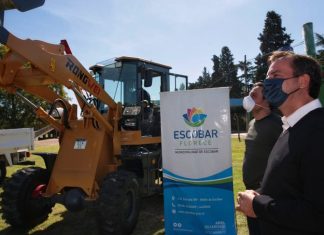 El Intendente Sujarchuk y el ministro Juan Cabandié presentaron nuevas maquinarias para potenciar el programa Escobar Sostenible