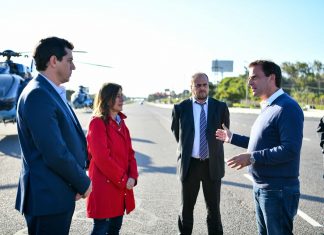 Sujarchuk, junto a los ministros Wado de Pedro y Sabina Frederic, supervisó un operativo conjunto de prevención y control vehicular