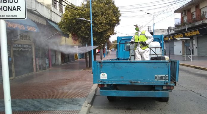La Municipalidad de Escobar sigue adelante con las tareas de desinfección en todo el distrito