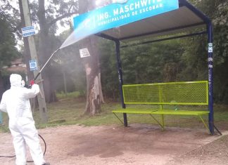 Continúa la limpieza y la desinfección en los espacios públicos del distrito