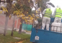 Siguen adelante los trabajos de desinfección en los barrios del distrito de Escobar