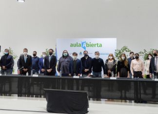 Aislamiento social: Sujarchuk participó de la presentación de un programa de educación a distancia