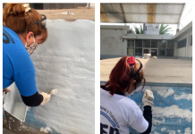 El Municipio junto a cooperativas de trabajo realiza obras de refacción en escuelas del partido