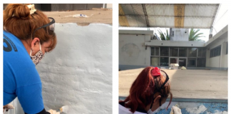 El Municipio junto a cooperativas de trabajo realiza obras de refacción en escuelas del partido