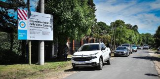 Sujarchuk supervisó la obra de repavimentación de la calle Víctor Casterán