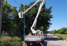 Avanza la renovación del alumbrado público en distintos puntos del distrito