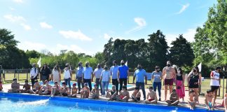 Verónica Sabena compartió la mañana con los chicos y chicas de las Colonias de Verano Municipales