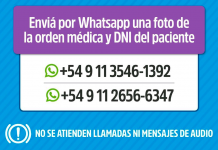 Por protocolos sanitarios, asignamos turnos vía Whatsapp para estudios ambulatorios de diagnósticos por imágenes