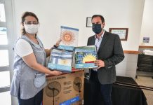 Ariel Sujarchuk supervisó el inicio de las clases presenciales y distintas obras de infraestructura en dos establecimientos educativos del distrito
