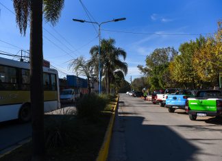 Maquinista Savio: Sujarchuk recorrió obras de repavimentación y de reconstrucción de veredas