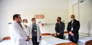 Sujarchuk supervisó las obras de ampliación en el Hospital Provincial Erill