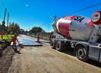 Siguen adelante las obras de pavimentación, estabilizado y mejoramiento del espacio público