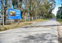 Sujarchuk supervisó la obra de pavimentación de la calle El Dorado