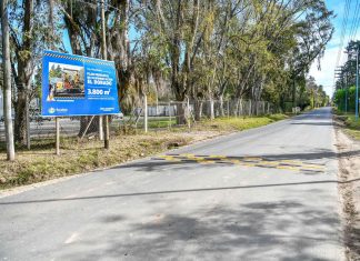 Sujarchuk supervisó la obra de pavimentación de la calle El Dorado