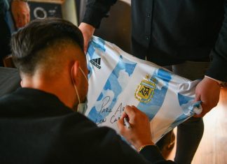 Sujarchuk recibió al escobarense campeón de América Nicolás González