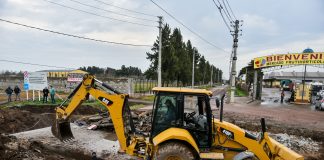 Avanza la obra de repavimentación de la avenida De los Inmigrantes