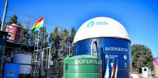 Ariel Sujarchuk y Juan Cabandié inauguraron el primer biodigestor del distrito