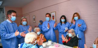 Sujarchuk supervisó las obras de refacción en el Hogar de Ancianas Eva Perón y celebró el 48º aniversario