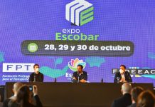 Ariel Sujarchuk presentó Expo Escobar junto a los ministros Juan Cabandié y Augusto Costa