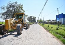 Sujarchuk recorrió la importante obra de pavimentación de la calle Del Caballito Blanco