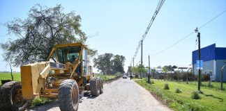 Sujarchuk recorrió la importante obra de pavimentación de la calle Del Caballito Blanco