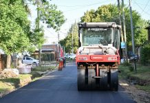 Garín: Sujarchuk recorrió la pavimentación de las calles Almirante Brown y Eva Perón
