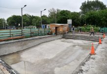 Avanza a buen ritmo la construcción de la pileta del polideportivo de Loma Verde