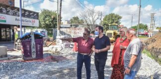 En Garín, recorrimos las obras de ensanche del Paso a Nivel de Boulevard Presidente Perón y la puesta en valor del trazado ferroviario